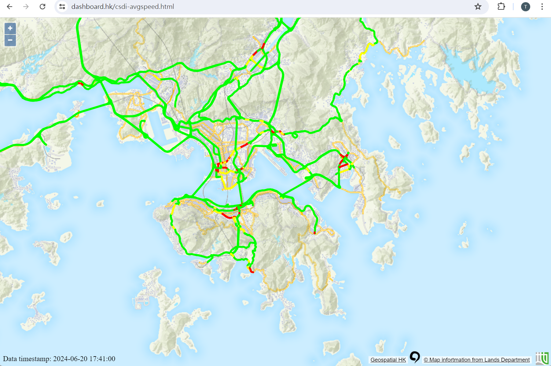 Make a Traffic Speed Dashboard using CSDI Data